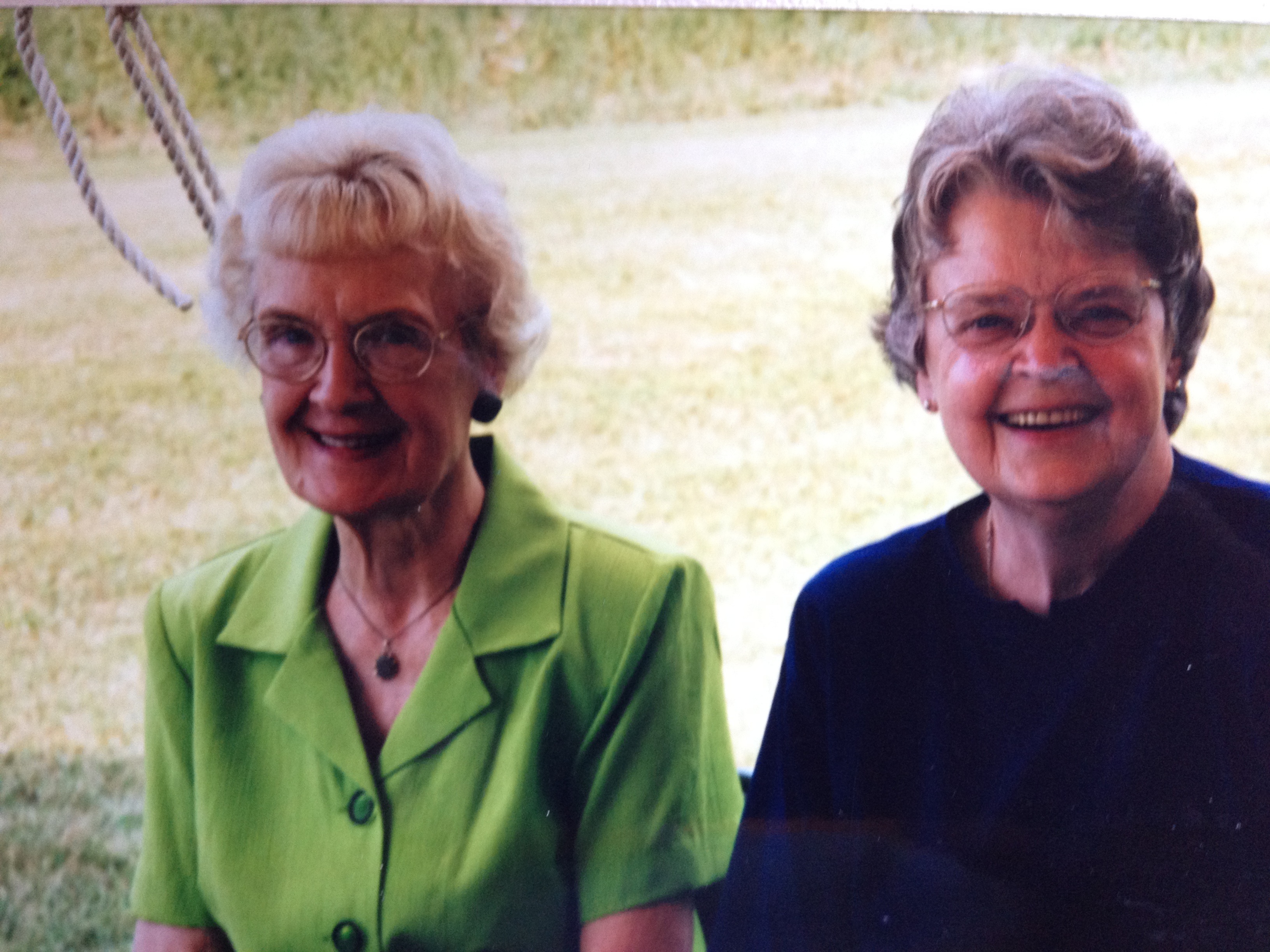 (l) Elizabeth Melioris; (r) Anne M. Pryor.  Taken around 2000.